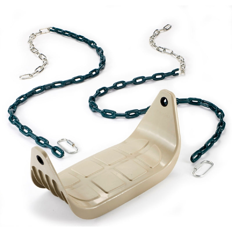 Playstar PS 7946 Rigid Swing Seat, Metal/Plastic, Beige/Cream