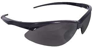 Radians AP1-20-GF12 Safety Glasses, Smoke Lens, Black Frame, Hard-Coated Lens, Pack of 12