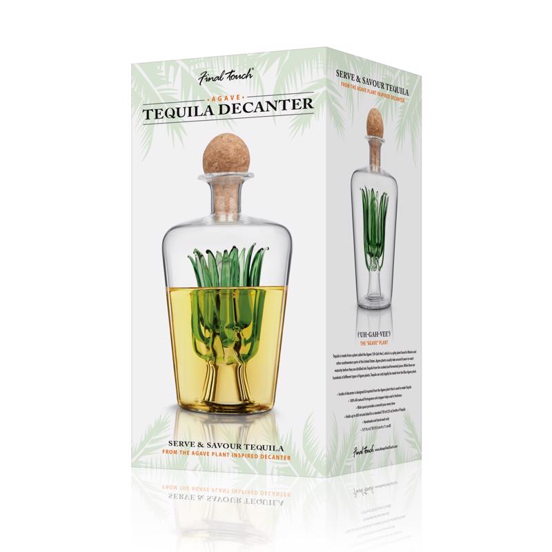 Final Touch 28.7 oz Clear Glass Tequila Decanter
