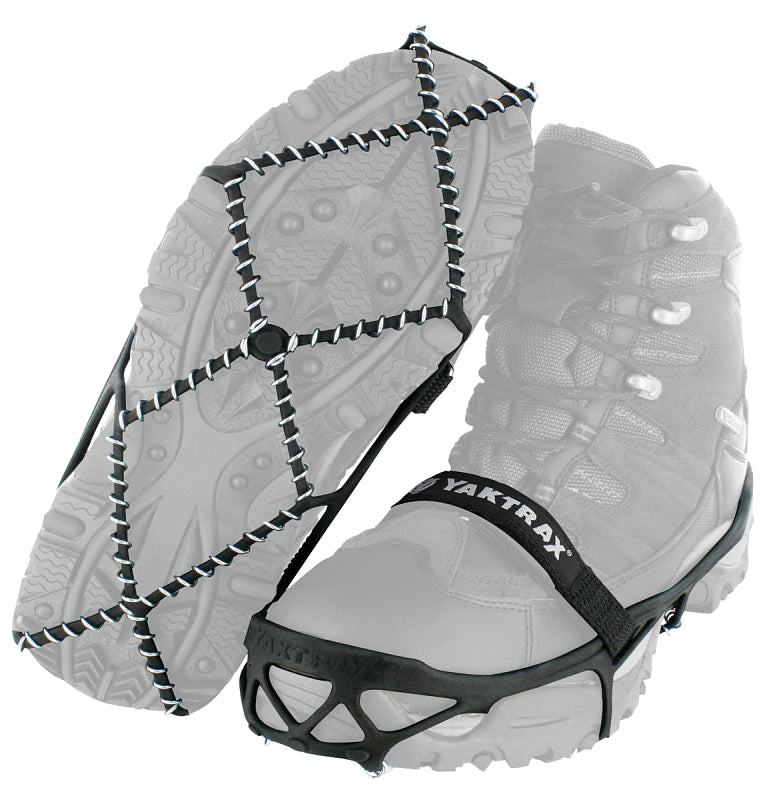 Yaktrax Pro Series 08615 Shoe Traction Device, XL, Shoe Size: 14 in Men's, 15-1/2 in Women's, Unisex, Spikeless, Rubber