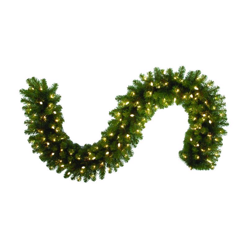 Celebrations Platinum 14 in. D X 9 ft. L LED Prelit Warm White Mixed Pine Christmas Garland, Pack of 4