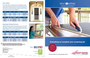 Adfors FSP8555-U Window Screen, 10 in L, 20 to 37 in W, Aluminum/Fiberglass, Charcoal