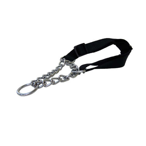 PDQ Black / Silver Steel Dog Collar Large, Pack of 6