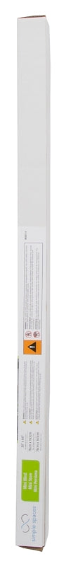 Simple Spaces PVCMB-5A Blind, 64 in L, 30 in W, Vinyl, White