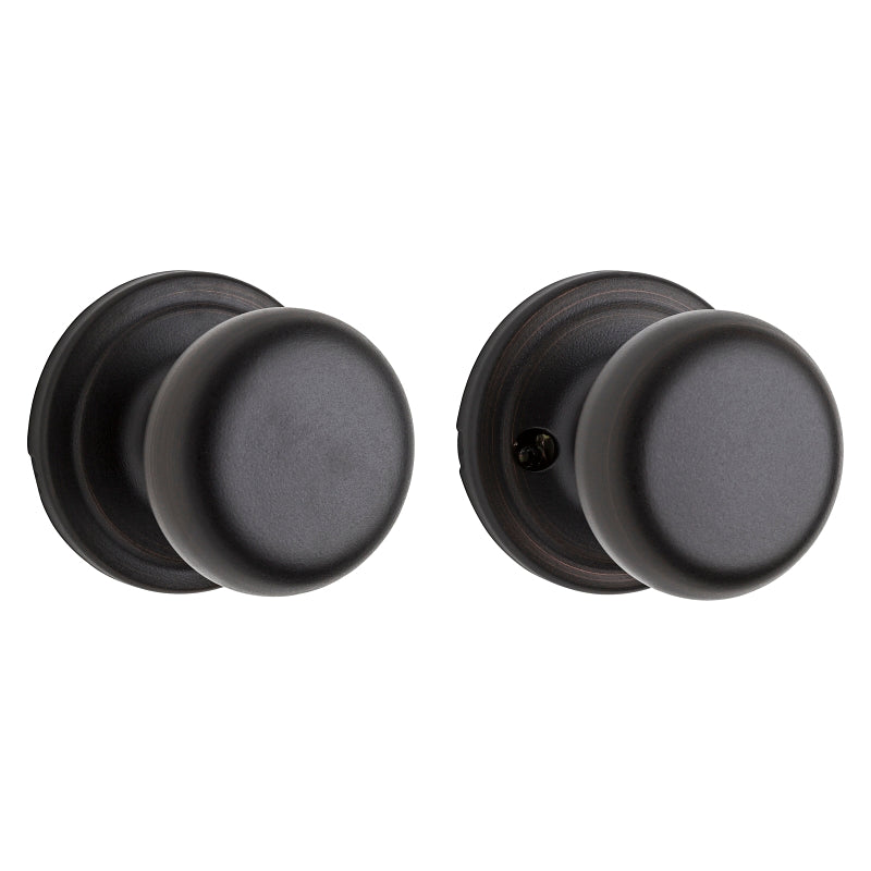 Kwikset Signature Series 720H 11PRCAL/RCSBX Passage Knob, Hancock, Mushroom, Zinc, 2-1/4 in Strike
