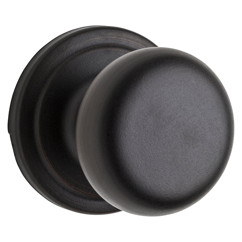 Kwikset Signature Series 720H 11PRCAL/RCSBX Passage Knob, Hancock, Mushroom, Zinc, 2-1/4 in Strike