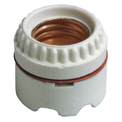 Leviton Porcelain Incandescent Medium Base Keyless Socket 1 pk