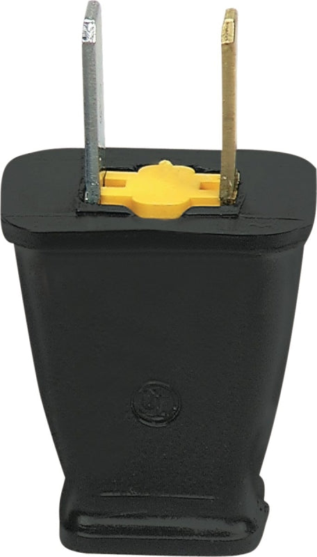 Eaton Wiring Devices SA540 Electrical Plug, Polarized, Spring Action, 21/64 in, 2-Pole, 15 A, 125 V, Black