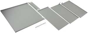 Rheem RTG20227 Pipe Cover Kit, Gray, For: RTGH-95DV, RTGH-95X, RTGH-84DV and RTGH-84X Condensing Tankless Water Heater