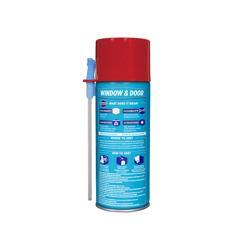 Loctite Tite Foam White Polyurethane Window and Door Foam Sealant 12 oz, Pack of 12