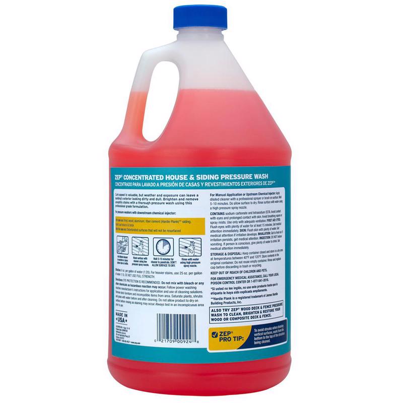 Zep No Scent House and Siding Pressure Wash 1 gal Liquid, Pack of 4