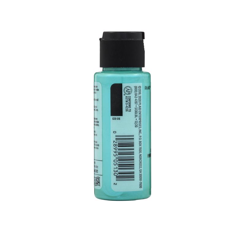 FolkArt Color Shift Metallic Aqua Flash Hobby Paint 2 oz, Pack of 3