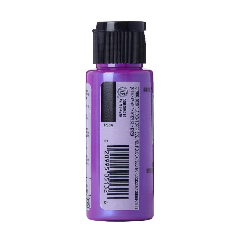 FolkArt Color Shift Metallic Purple Flash Hobby Paint 2 oz, Pack of 3