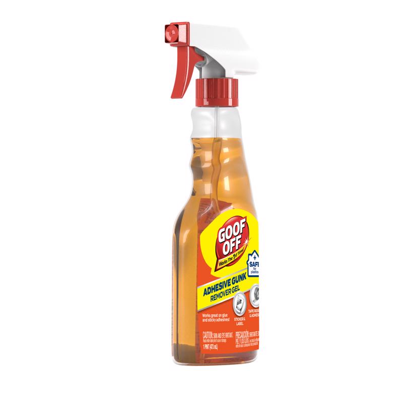 Goof Off Citrus Scent Adhesive Gunk Remover Gel 16 oz, Pack of 6
