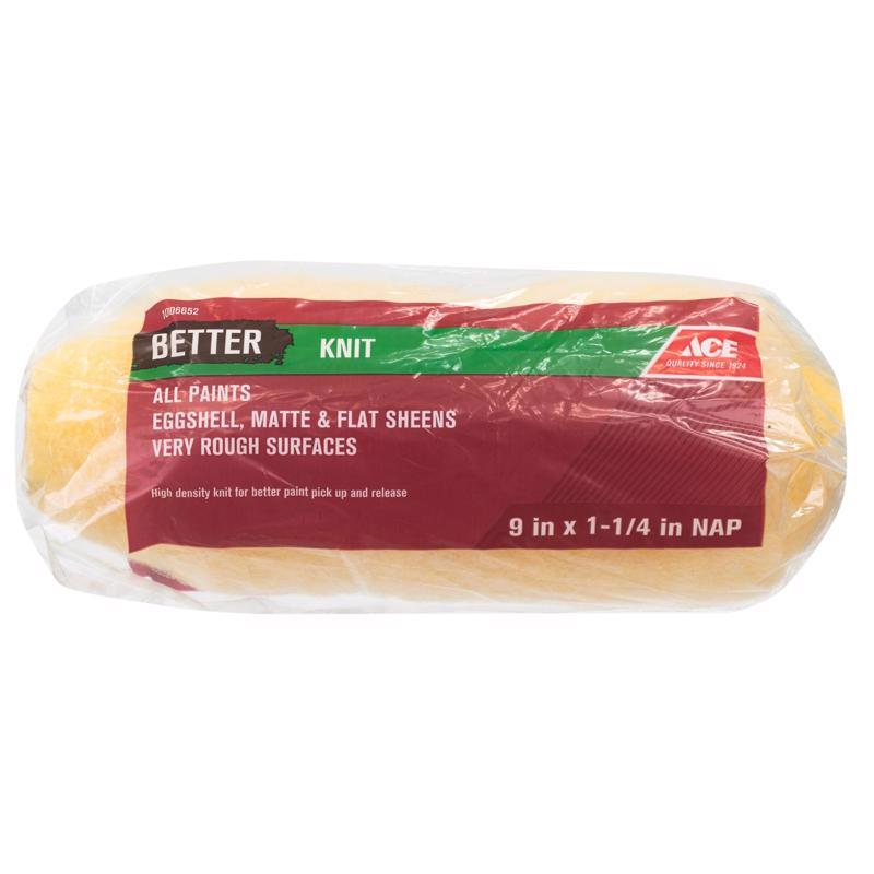 Ace Better Knit 9 in. W X 1-1/4 in. Paint Roller Cover 1 pk, Pack of 6