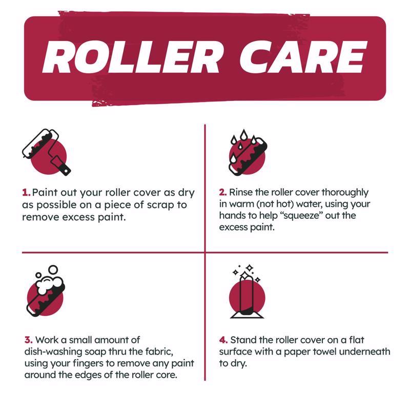 Ace Better Knit 9 in. W X 1-1/4 in. Paint Roller Cover 1 pk, Pack of 6