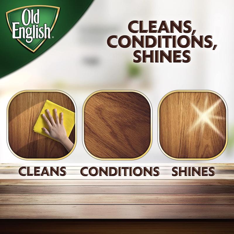Old English Lemon Scent Furniture Polish 16 oz Liquid, Pack of 6