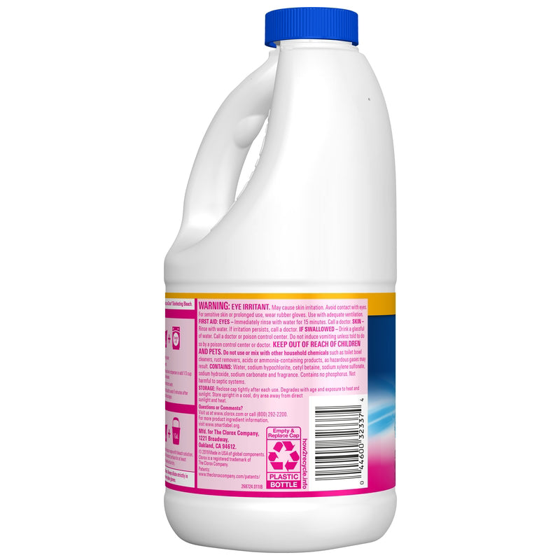Clorox Splash-Less Fresh Meadow Scent Bleach 40 oz, Pack of 6