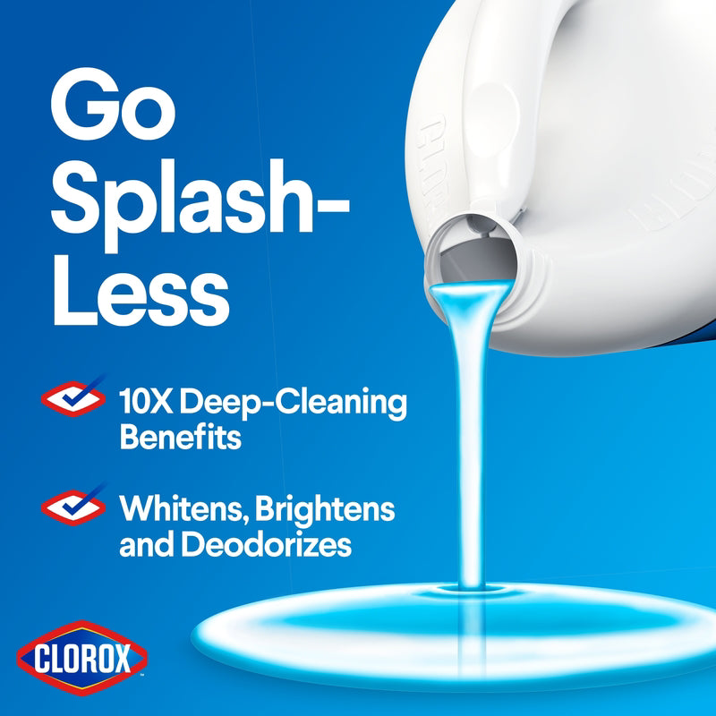 Clorox Splash-Less Fresh Meadow Scent Bleach 40 oz, Pack of 6