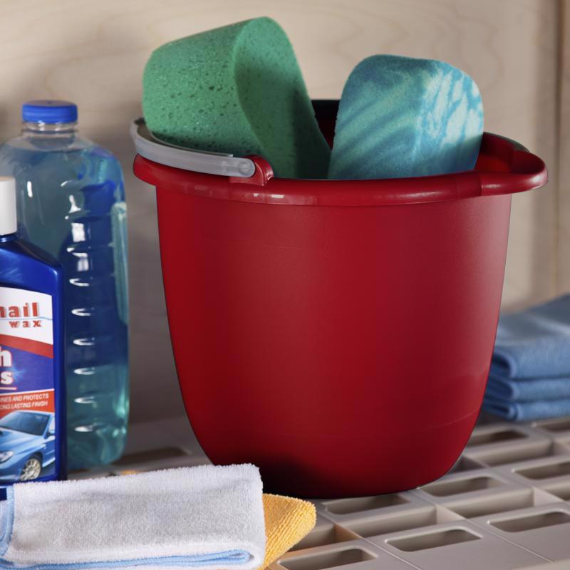 Sterilite 10 qt Bucket Red, Pack of 12