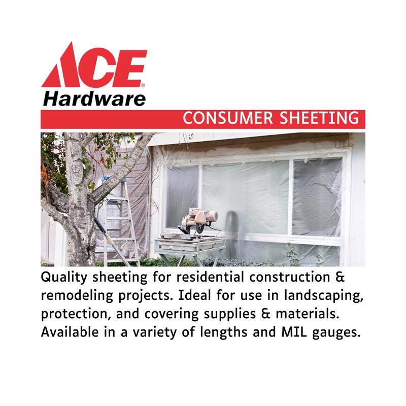 Ace 9 ft. W X 12 ft. L X 2 mil Plastic Drop Cloth 1 pk, Pack of 12