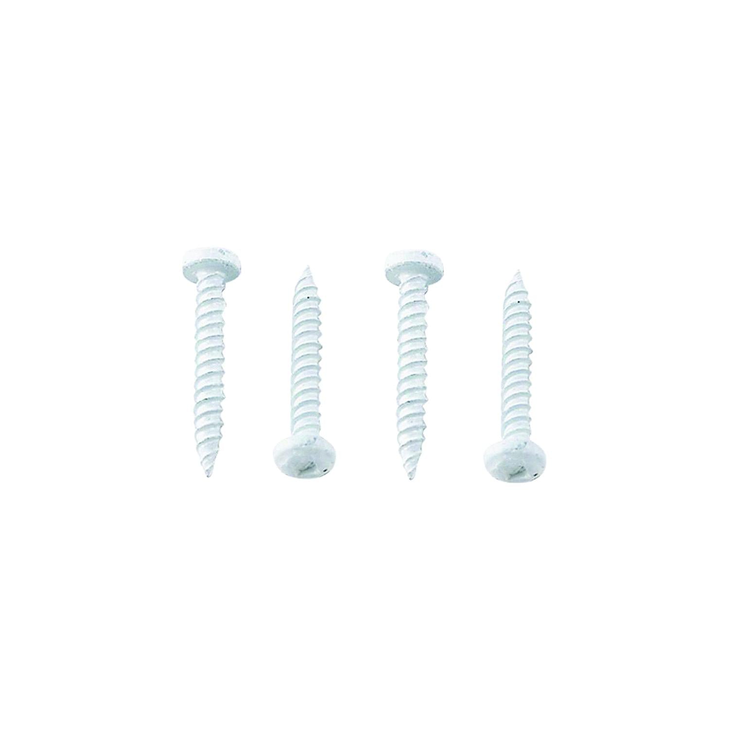 AP Products 012PSQ50W8X1 Pan Head Square Recess Screw, 8 x 1, White, 50/pk