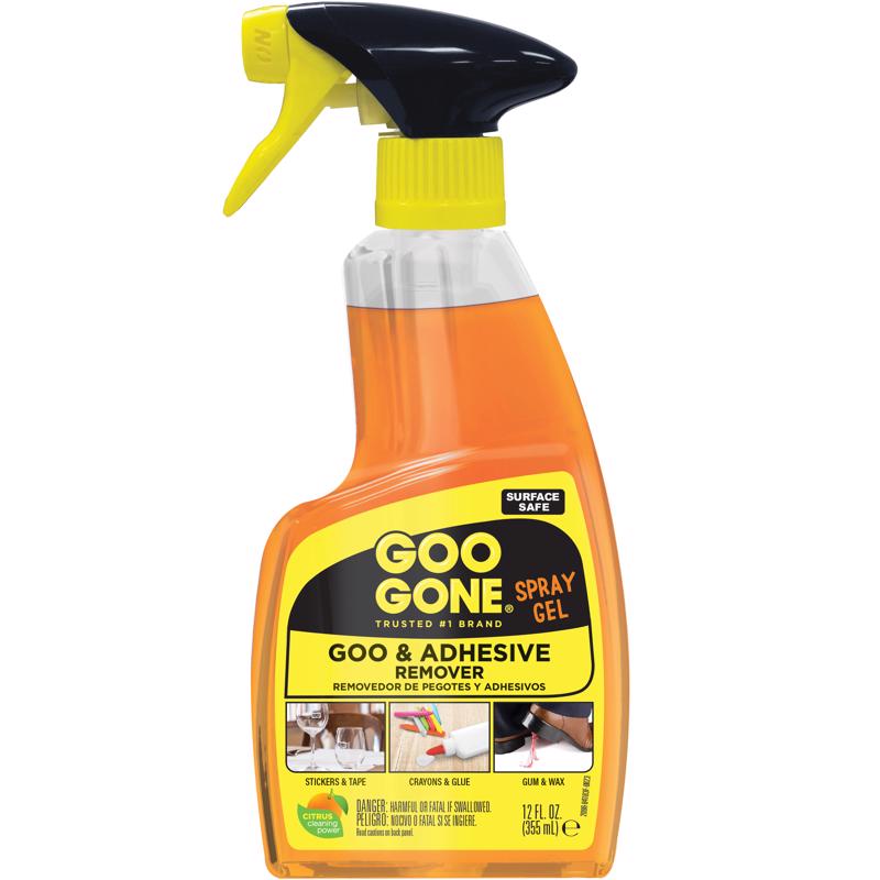 Goo Gone Gel Adhesive and Grease Remover 12 oz, Pack of 6
