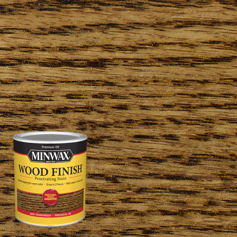 Minwax Wood Finish Semi-Transparent Provincial Oil-Based Penetrating Wood Stain 1 qt, Pack of 4