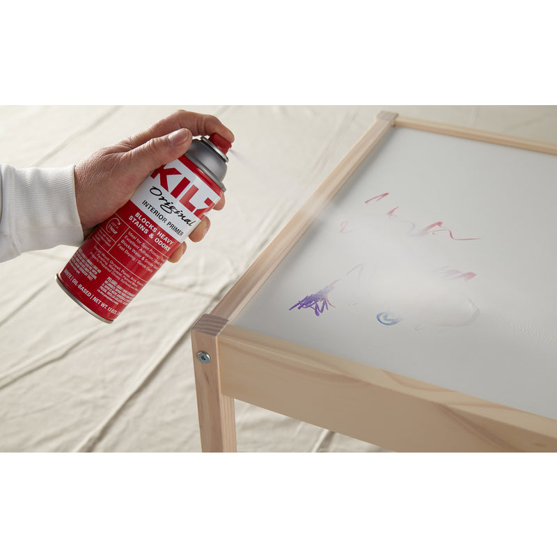 KILZ Original White Flat Oil-Based Aerosol Primer/Sealer 13 oz, Pack of 12