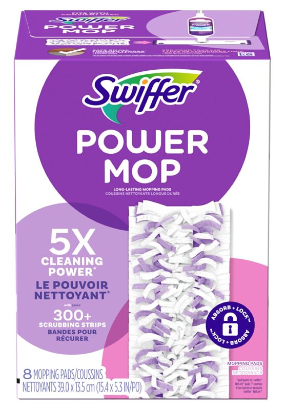 Swiffer PowerMop Series 81891 Mopping Pad Refill, Pack of 2