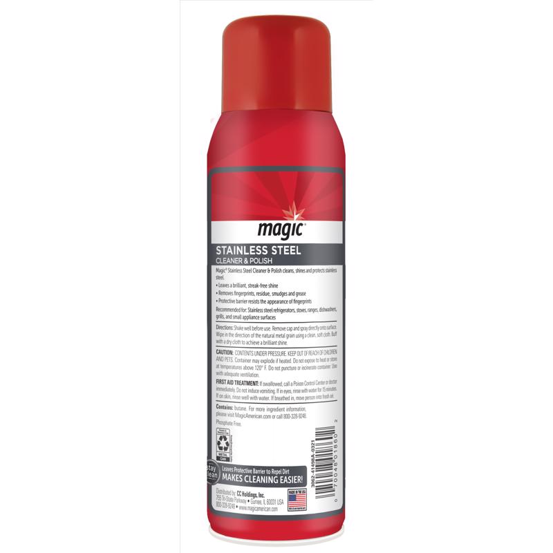 Magic Citrus Scent Stainless Steel Cleaner & Polish 17 oz Spray, Pack of 6