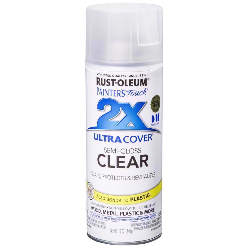 Rust-Oleum Painter's Touch 2X Ultra Cover Semi-Gloss Clear Paint Marker 12 oz, Pack of 6