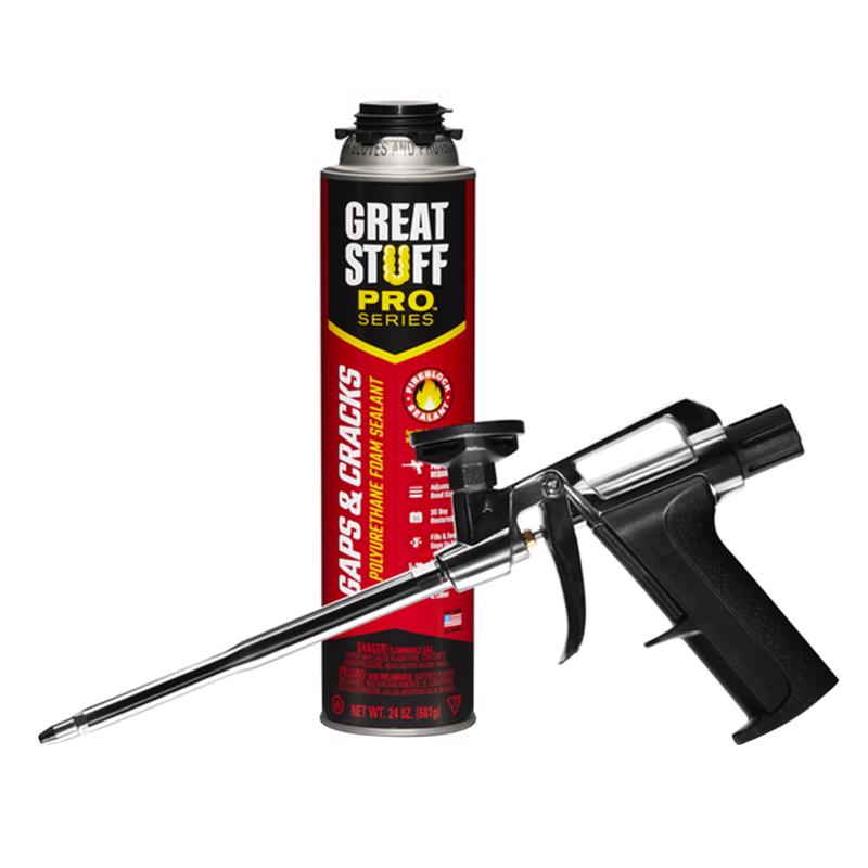 Great Stuff Gaps & Cracks Orange Polyurethane Insulating Foam Sealant 24 oz, Pack of 12
