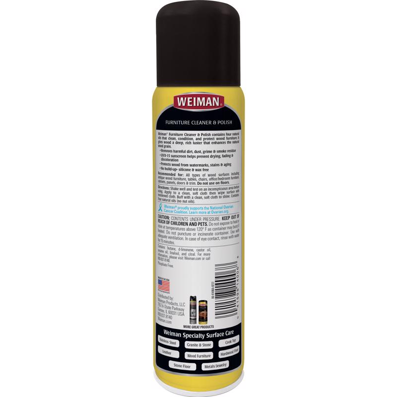 Weiman Lemon Scent Furniture Polish 12 oz Spray, Pack of 6