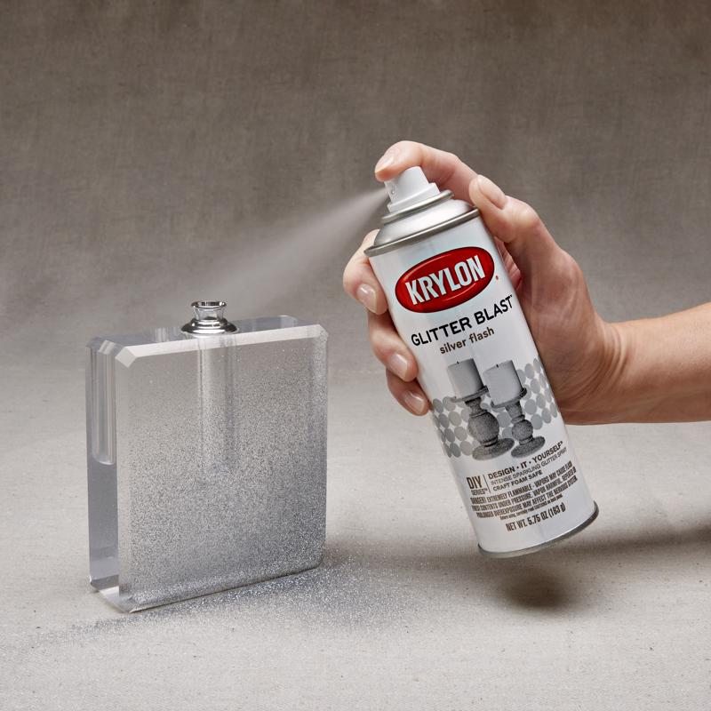 Krylon Glitter Blast Silver Flash Spray  Paint 5.75 oz, Pack of 6