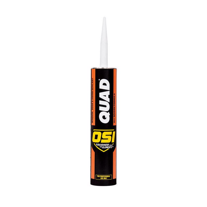 OSI Quad Beige Elastomeric Polymers Door/Siding/ Window Sealant 10 oz, Pack of 12