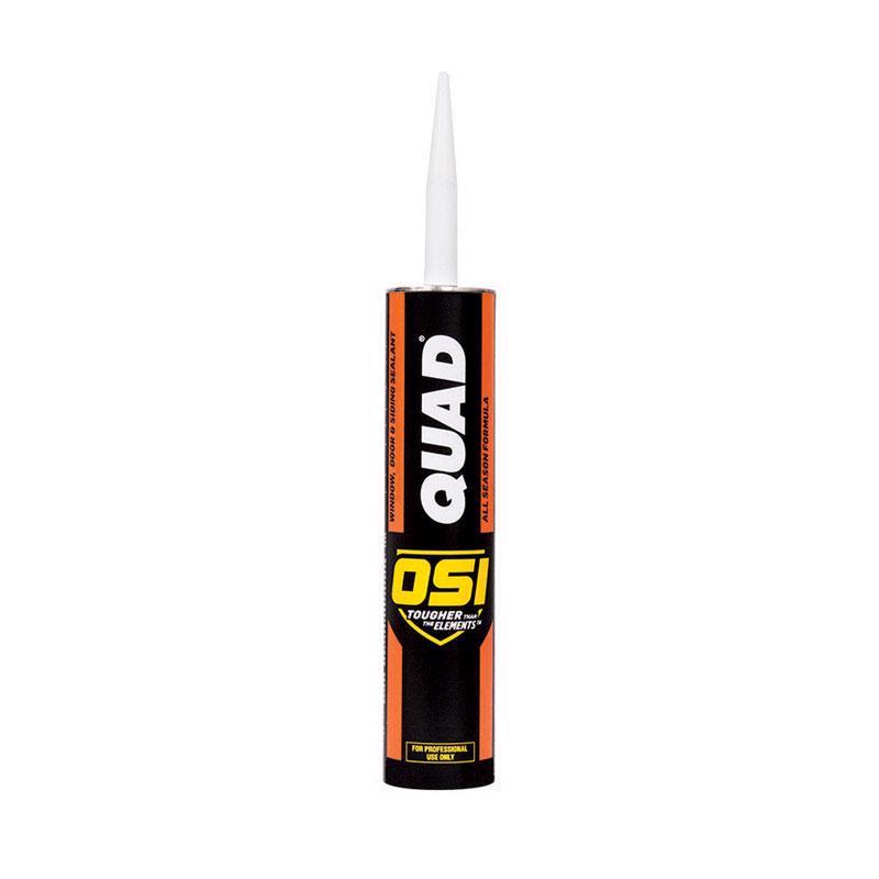 OSI Quad Gray Elastomeric Polymers Door/Siding/ Window Sealant 10 oz, Pack of 12