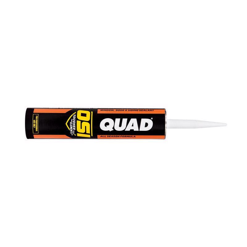 OSI Quad Gray Elastomeric Polymers Door/Siding/ Window Sealant 10 oz, Pack of 12