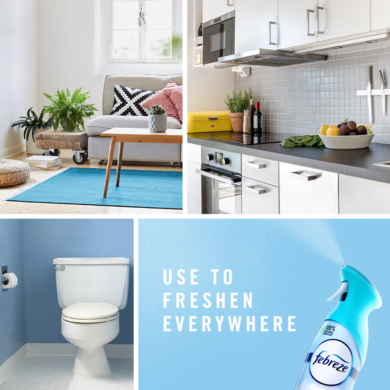 Febreze Air Effects Linen and Sky Scent Air Freshener 8.8 oz Aerosol, Pack of 6
