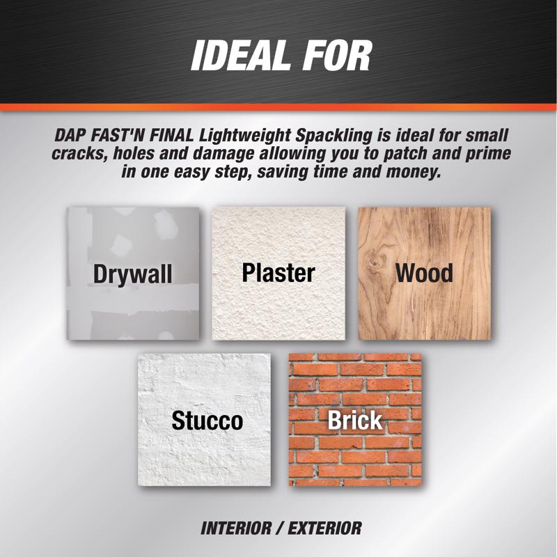 DAP Fast 'N Final Ready to Use White Lightweight Spackling Compound 1 gal