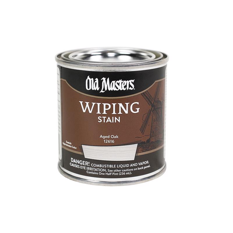 Old Masters Semi-Transparent Aged Oak Oil-Based Wiping Stain 1/2 pt, Pack of 6