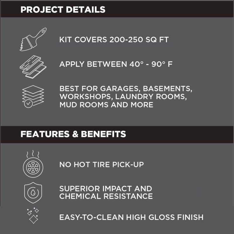 Rust-Oleum RockSolid Gray Garage Floor Coating Kit 76 oz
