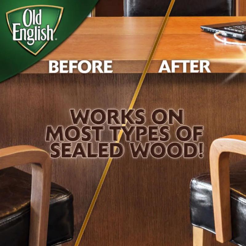 Old English No Scent Scratch Cover Polish Light Wood 8 oz Liquid, Pack of 6