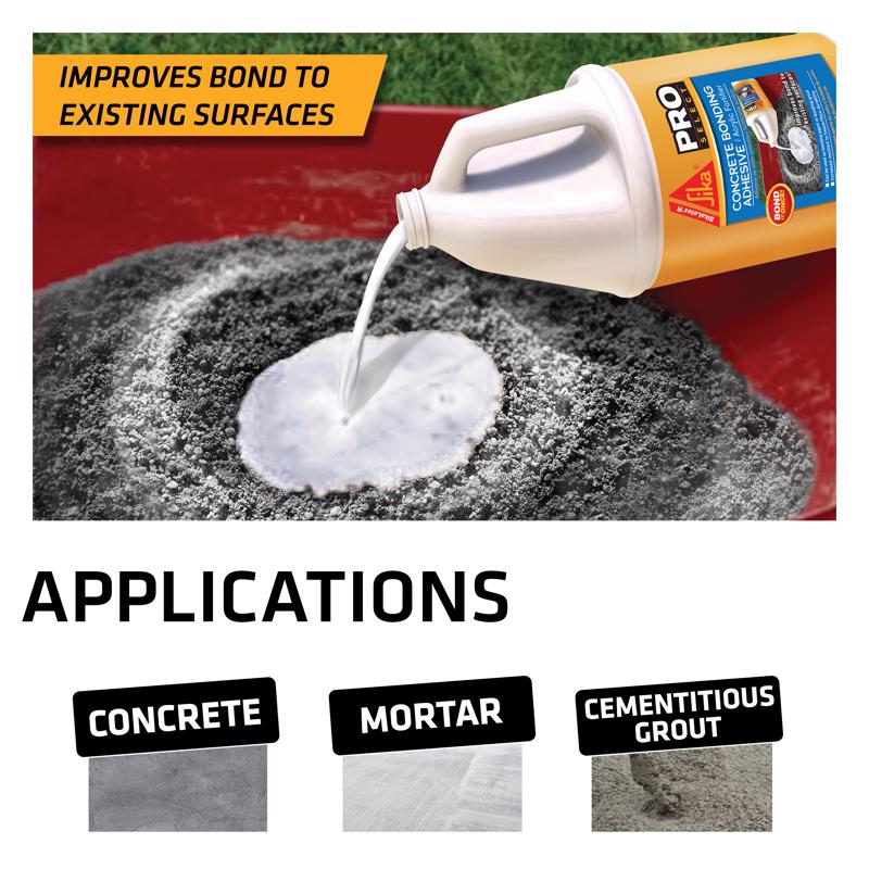 Sika Pro Select High Strength Acrylic Concrete Bonding Adhesive 1 gal, Pack of 4