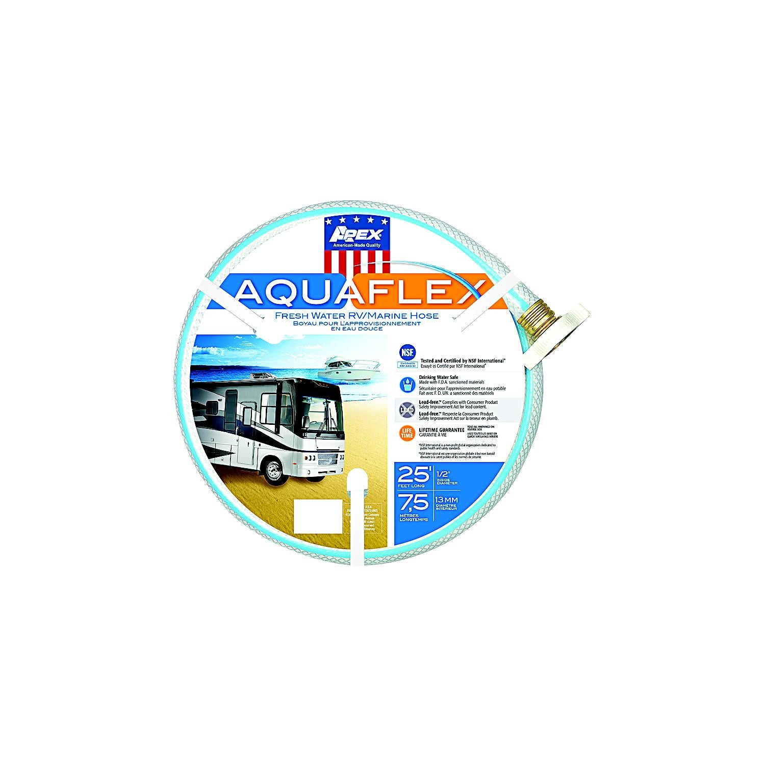 Aquaflex White Hose, 1/2" x 25'