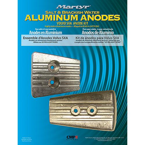 Martyr Anode Kit For Volvo Penta SX-A/DPS Engine (Contains 1-3841427, 1-3883728 and Fastening Hardware)