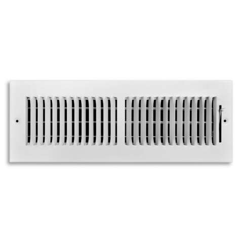 Tru Aire 4 in. H X 14 in. W 2-Way Powder Coat White Steel Wall/Ceiling Register