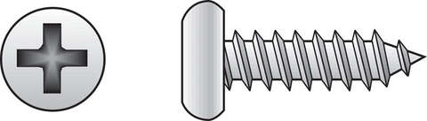 HILLMAN No. 4 X 3/8 in. L Phillips Pan Head Sheet Metal Screws 100 pk