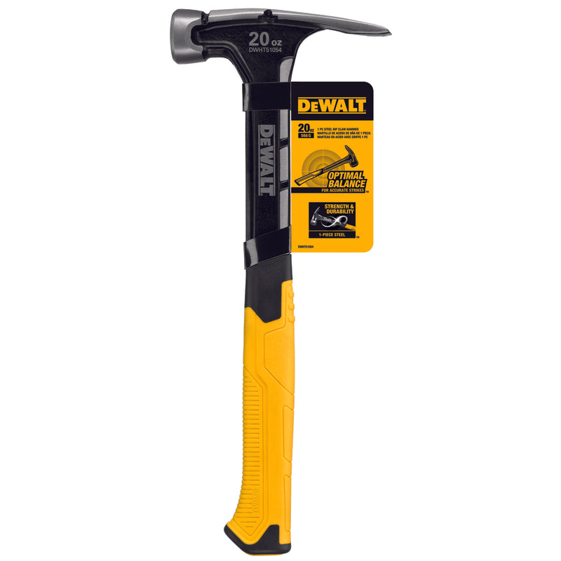 DeWalt 20 oz Smooth Face Rip Claw Hammer 7.50 in. Steel Handle, Pack of 2