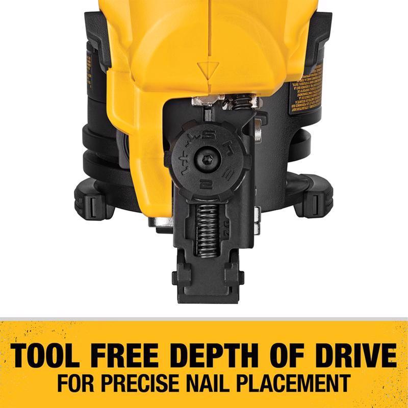 DeWalt 20V MAX Cordless 15 deg Coil Roofing Nailer Kit (Battery & Charger) 20 V